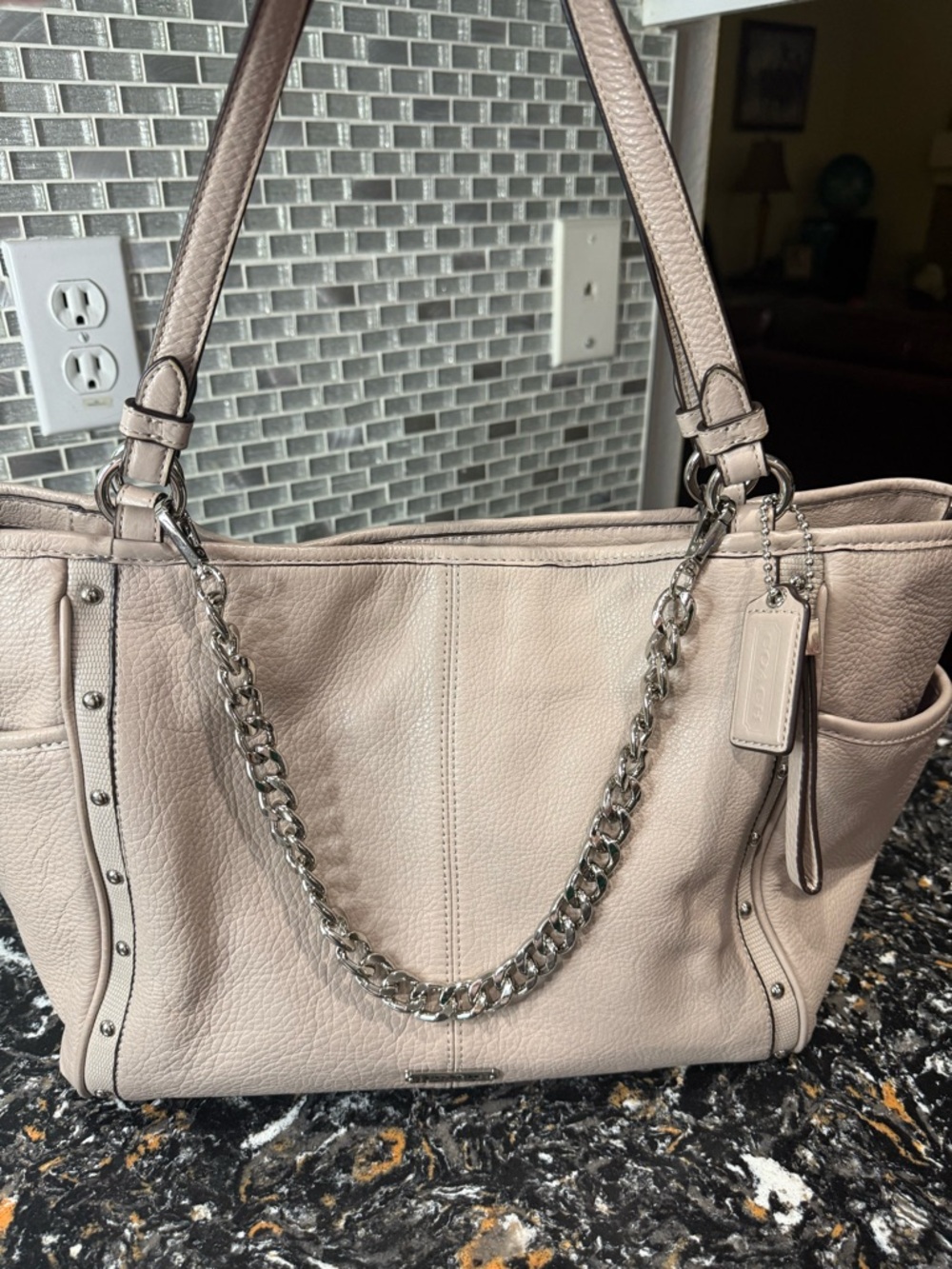 Coach 2014 Park Carrie Studded Tote